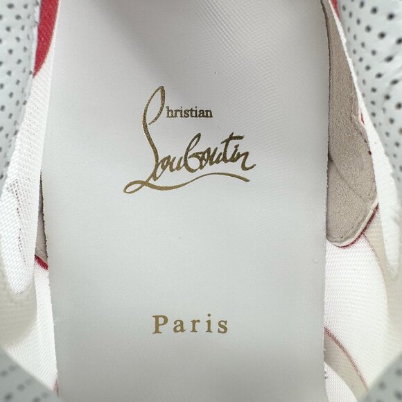 Christian Louboutin Sharkina White Mesh Red Sneakers Size 40 US 10 Women's 6917 - Picture 13 of 15